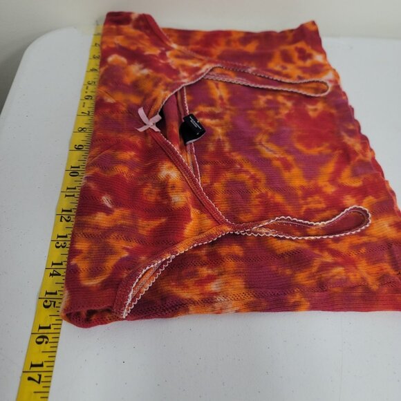 Gap Womens Y2K Babydoll Tie Dye Cami Size L Bow Preppy Contrast Stitching 90S - Picture 7 of 12